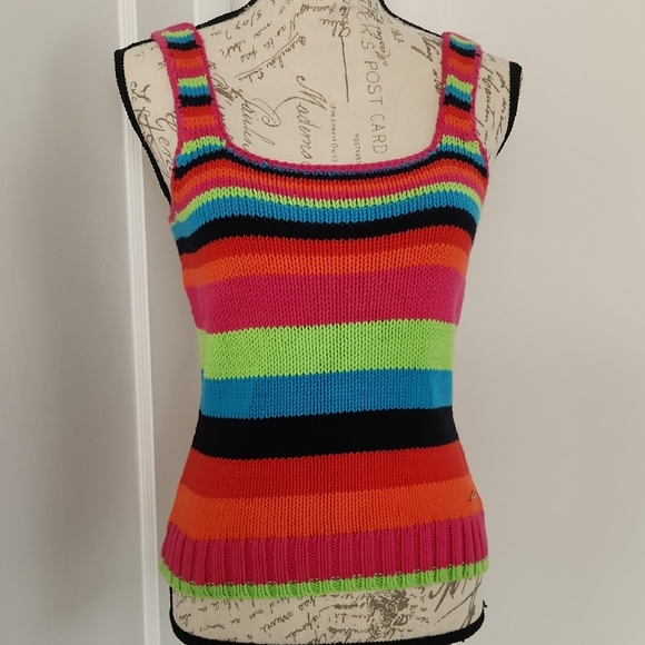 Tommy Hilfiger Tops - Tommy Hilfiger Vintage Multicolor Striped Sweater Top